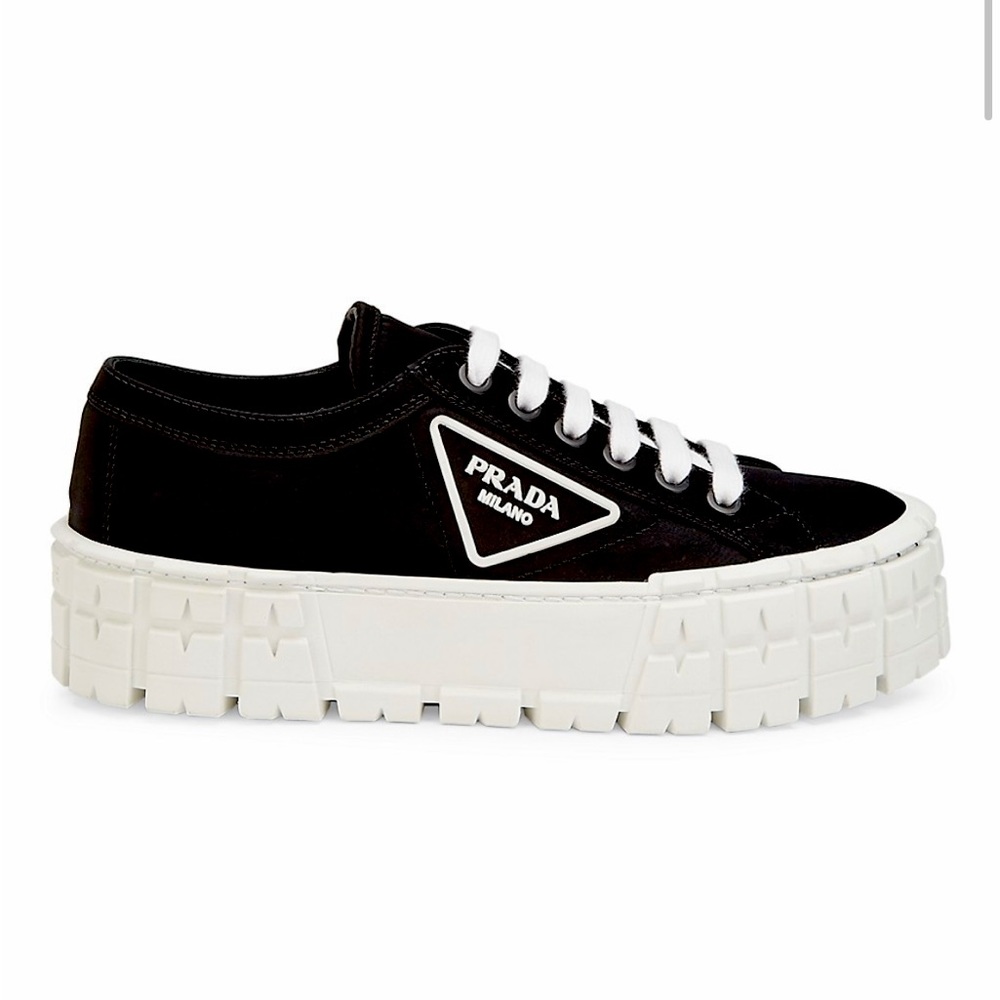 Like New Prada Lug Sole Platform Sneakers
